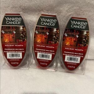3 Yankee Candle Holiday Hearth Wax Melts Fragrance